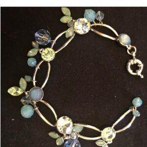 Givenchy rhinestone dangle beads vintage bracelet Lovely Colors Iconic Designer